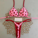 Heart Print Bikini Thong Summer Beachwear Essential Stylish Collection