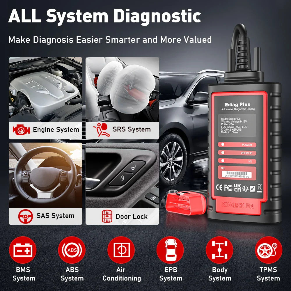 Thinkdiag 2,Ediag plus obd2 diagnostic tools add CAN FD protocol Bluetooth 5.0 ECU coding Active test All system OBD2 scanner