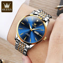 OLEVS Golden Luxury Waterproof Mechanical Watch Stainless Steel