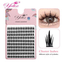 Yelix 160 clusters anime lashes Cosplay lash clusters wispy japanese makeup spikes eyelashes strands eyelash  ourlum.com   