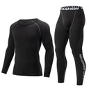 Men's 2-Piece Thermal Long Sleeve Athletic Set for Fall