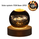 USB LED night light, Galaxy Crystal Ball lamp, 3D planet moon lamp, home decoration  ourlum.com B-Milky Way-1PCS  