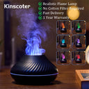 Kinscoter USB Essential Oil Diffuser with Flame Light