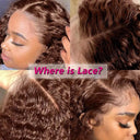 13x4 HD Lace Front Human Hair Wig Chocolate Brown Curly