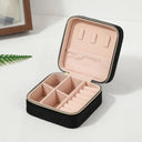 Velvet Jewelry Box For Women Travel Zipper Organizer Case