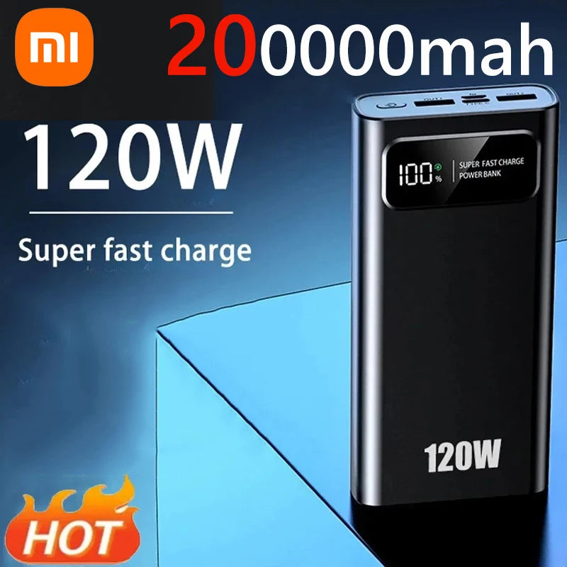 Xiaomi 200000mAh High-Capacity Power Bank with 120W Fast Charging and Digital Display for Universal Device Compatibility