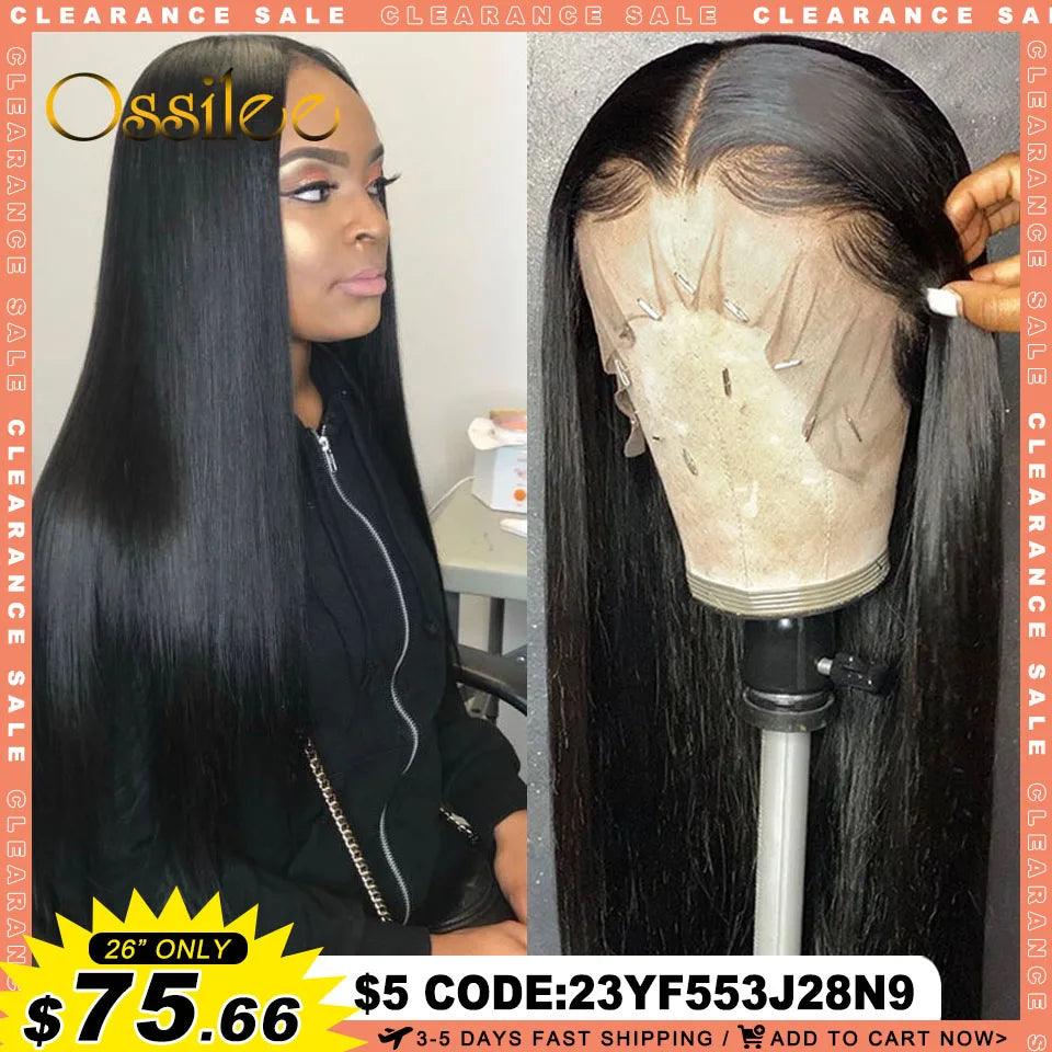 Ultimate Lace Front Human Hair Wig with Swiss Lace Base - Straight Texture, Remy Hair, Adjustable Density, Long Length  ourlum.com 13x4 Glueless Wig CHINA 16inches | 180 Density