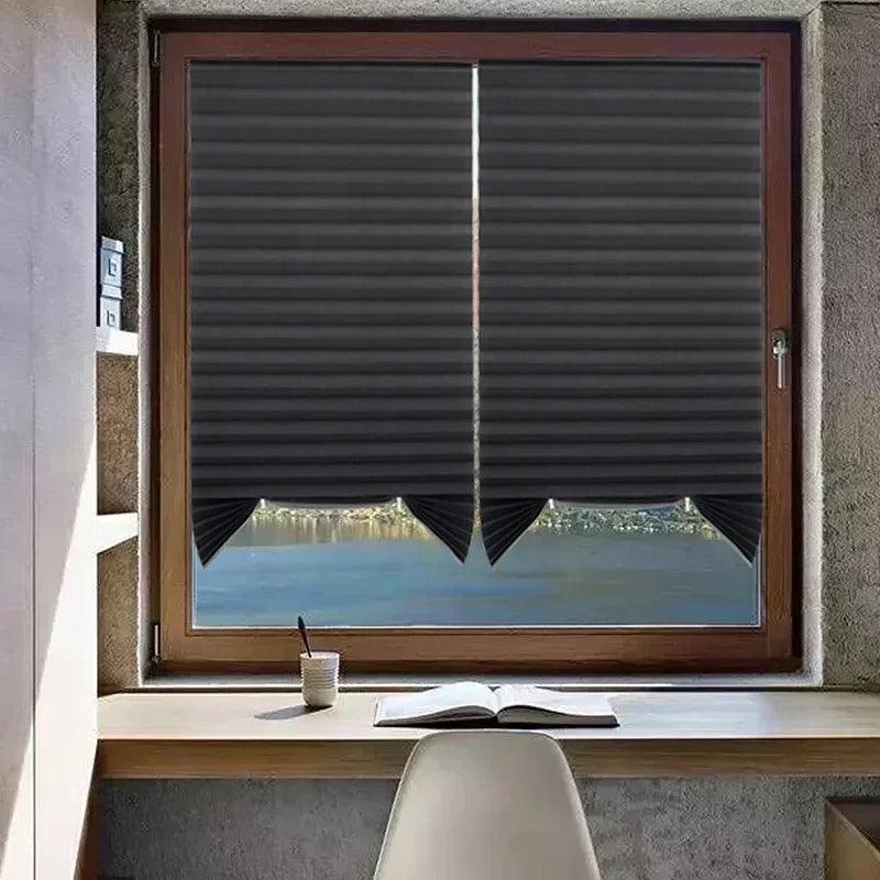 Blackout Cordless Pleated Window Blind - Easy Installation, Light Filtering, Child-Safe  ourlum.com   