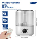 KINSCOTER 3L Ultrasonic Air Humidifier with Remote Control and Timer - Large Capacity Aroma Diffuser for Home and Plants