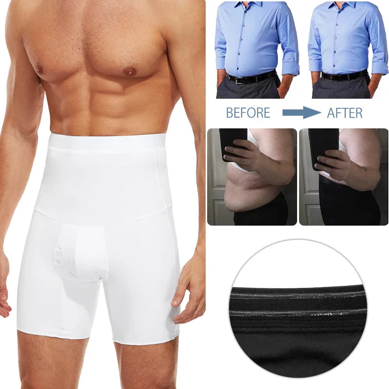 Men's Tummy Control Compression Shorts - Slimming Shapewear & Butt Lifter