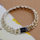 Sterling Silver Chain Bracelet Elegant Party Wedding Gift