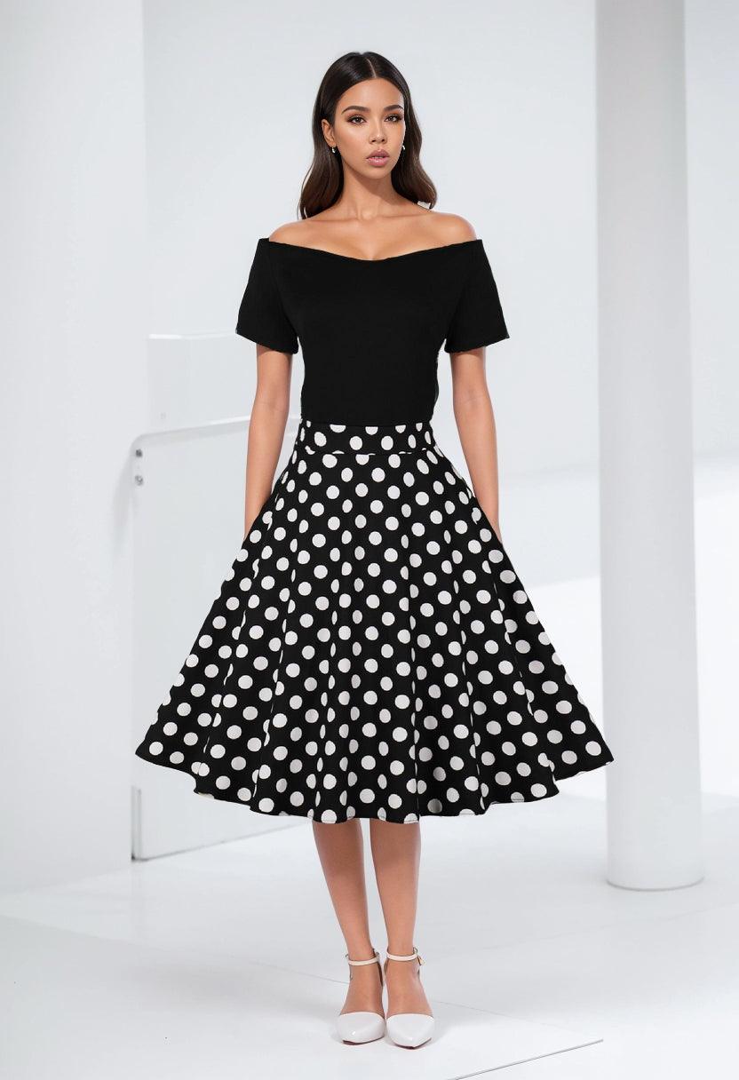 Elegant Polka Dot Dress: Graceful & Stylish Performance Choice