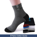 Men's Bamboo Fiber Socks - 5 Pairs of Deodorant Comfort