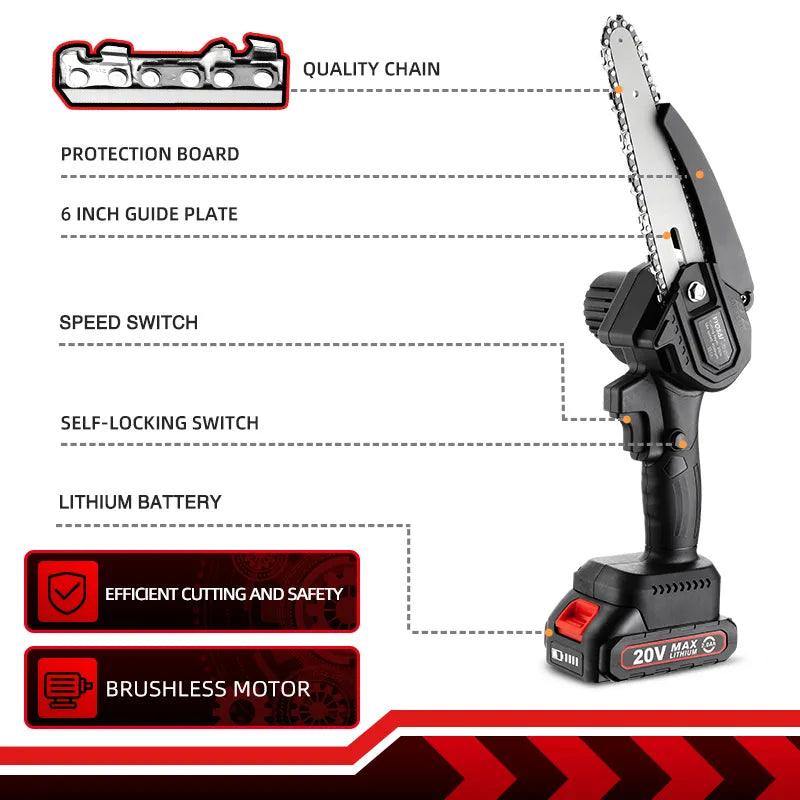 Brushless Chain Saw: Ultimate Woodworking Powerhouse  ourlum.com   