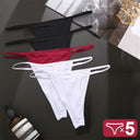 Seductive 5-Piece Cotton Blend G-String Panties Set for Women  ourlum Set18 M Set