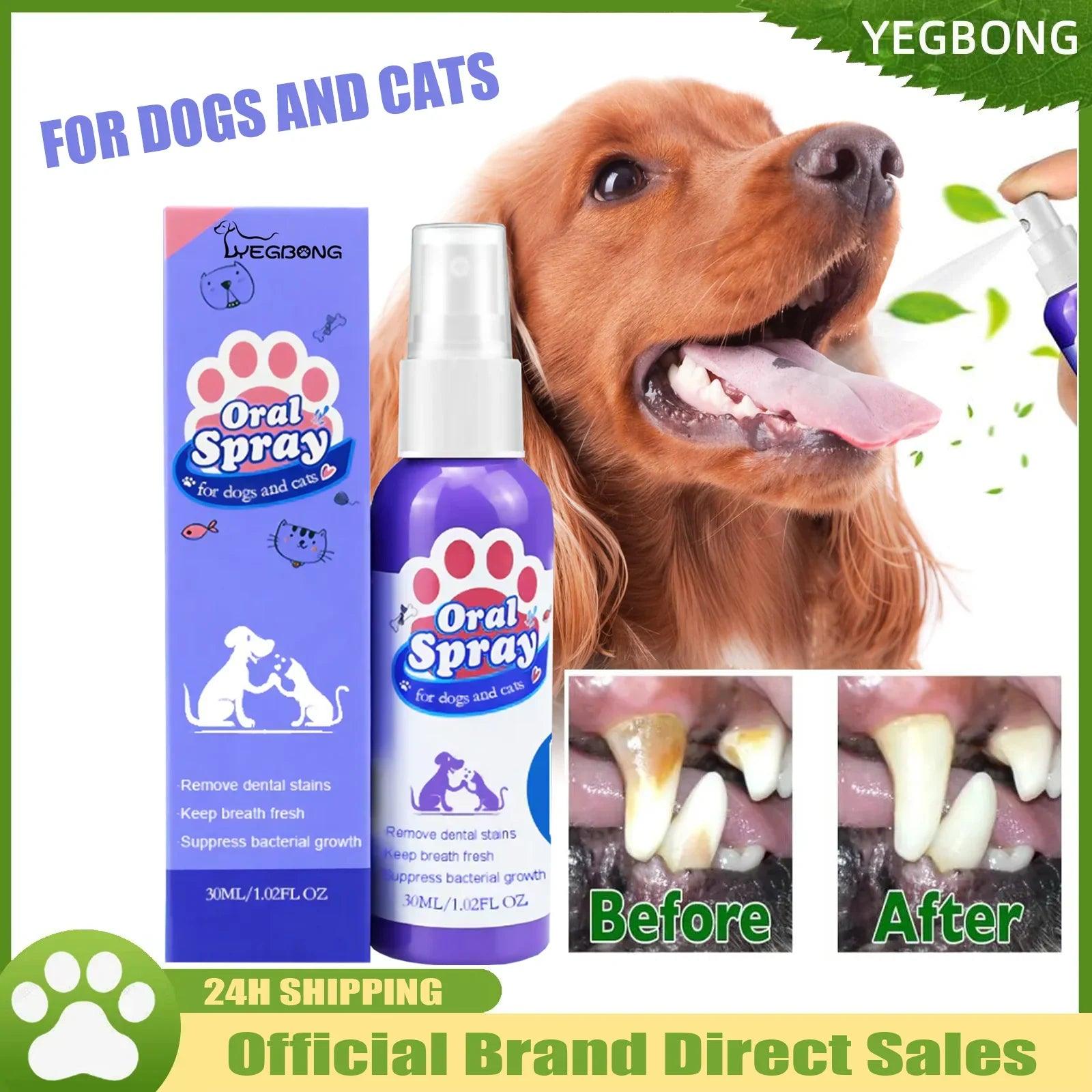 Oral Care Spray for Pets: Freshen Breath, Whitening Teeth, Prevent Stains  ourlum.com   