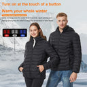 Heated Jacket USB Intelligent Dual Control 9-19 Zone Warm