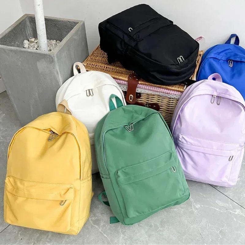 Stylish Waterproof Nylon Backpack for Women - Perfect Travel and School Bag for Teenage Girls