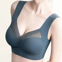 Traceless Summer Ice Silk Underwear Women Gather Anti-sagging Bra