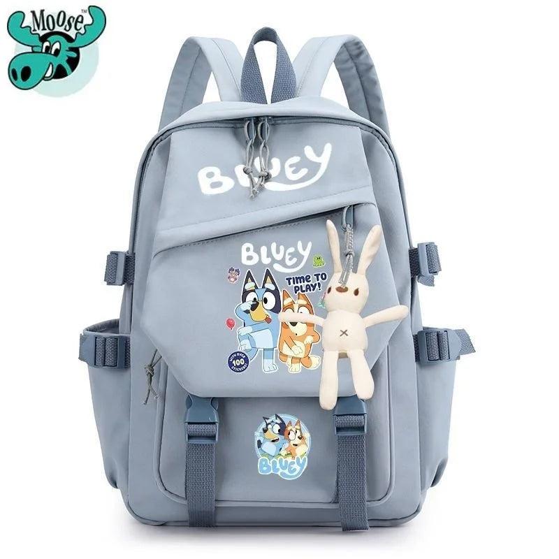 Adorable Bluey Waterproof Backpack for Kids - Lightweight, Large Capacity with Spine Protection - Perfect Student Gift!