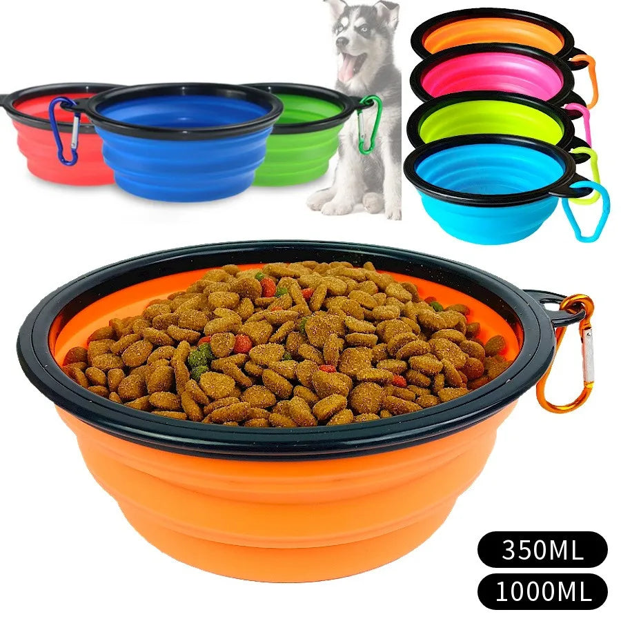 Large Collapsible Pet Bowl: Portable Travel Dish for Dogs and Cats  ourlum.com   