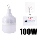 Portable 500W LED Camping Light with USB Rechargeable Bulb - Versatile Outdoor Lighting Solution  ourlum.com 100W CN 