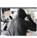 Mens Fitness Tracksuit Running Sport Hoodie Gym Joggers Hooded Outdoor Workout Shirts Tops Clothing Muscle Training Sweatshirt