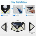 Solar-Powered LED Outdoor Wall Lights for Security Ambiance