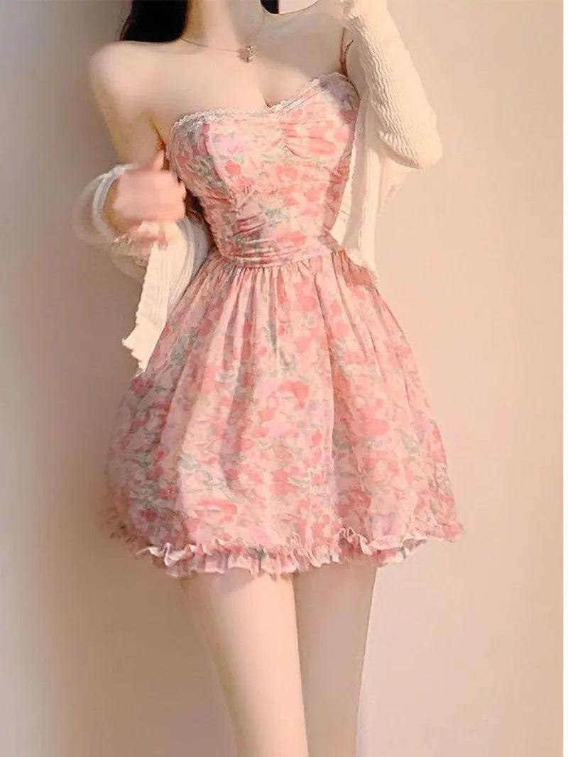 Sweet Pink Floral Dress: Chic Summer Fashion Essential  ourlum.com   