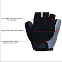 Half Finger Cycling Gloves Men Women Anti Slip Shock Breathable