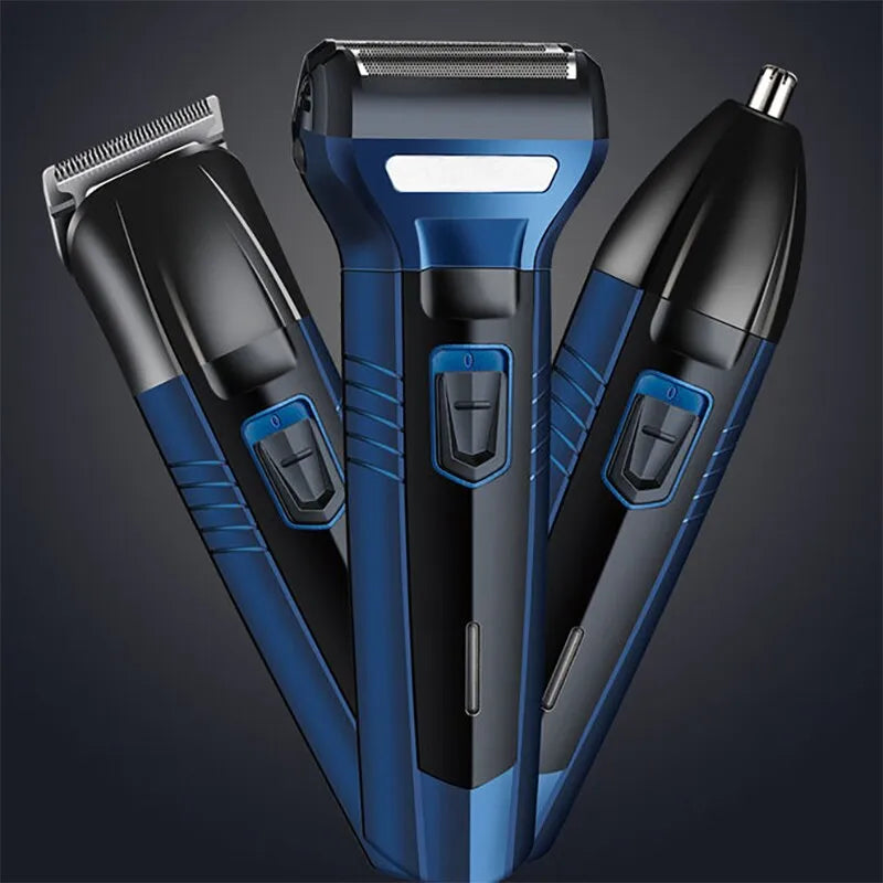 Men's Electric Shaver: Stainless Steel Blade & Trimmer Nozzle  ourlum.com   