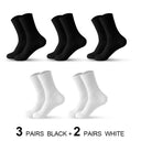 Elegant Cotton Blend Men's Socks Set for Business and Sports - 5 Pairs/Lot  Our Lum 3Black2White EU(38-44) 