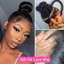 32" Brazilian Remy Body Wave Lace Front Wig Luxurious Hair