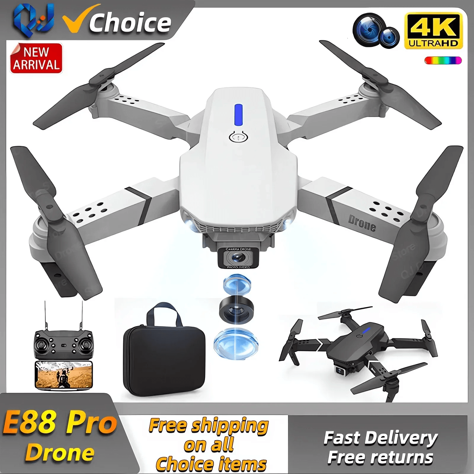 E88Pro Professinal Drone: Ultimate Aerial 4K Camera Experience  ourlum.com   