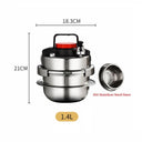 Portable Mini Pressure Cooker - 304 Stainless Steel Pot