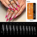 Almond French Coffin Acrylic False Nails Set Enhance Aesthetics