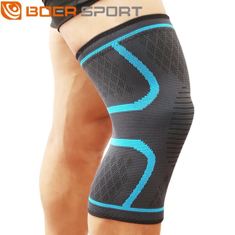 Breathable Nylon Knee Pads for Sports - Anti-Slip Running, Basketball, and Cycling Gear for Men and Women