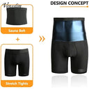 Compression Sauna Sweat Shorts Men Slimming Tummy Control