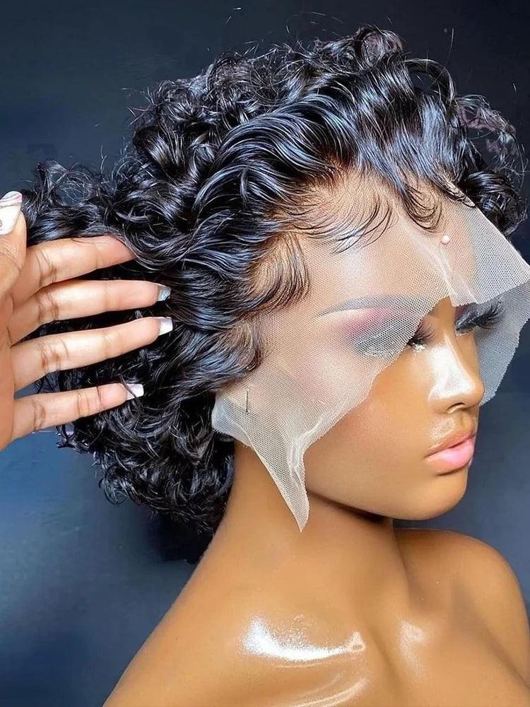 Pixie Cut Lace Front Wig - Premium European Hair Short Bob Wig for Black Women  ourlum.com   