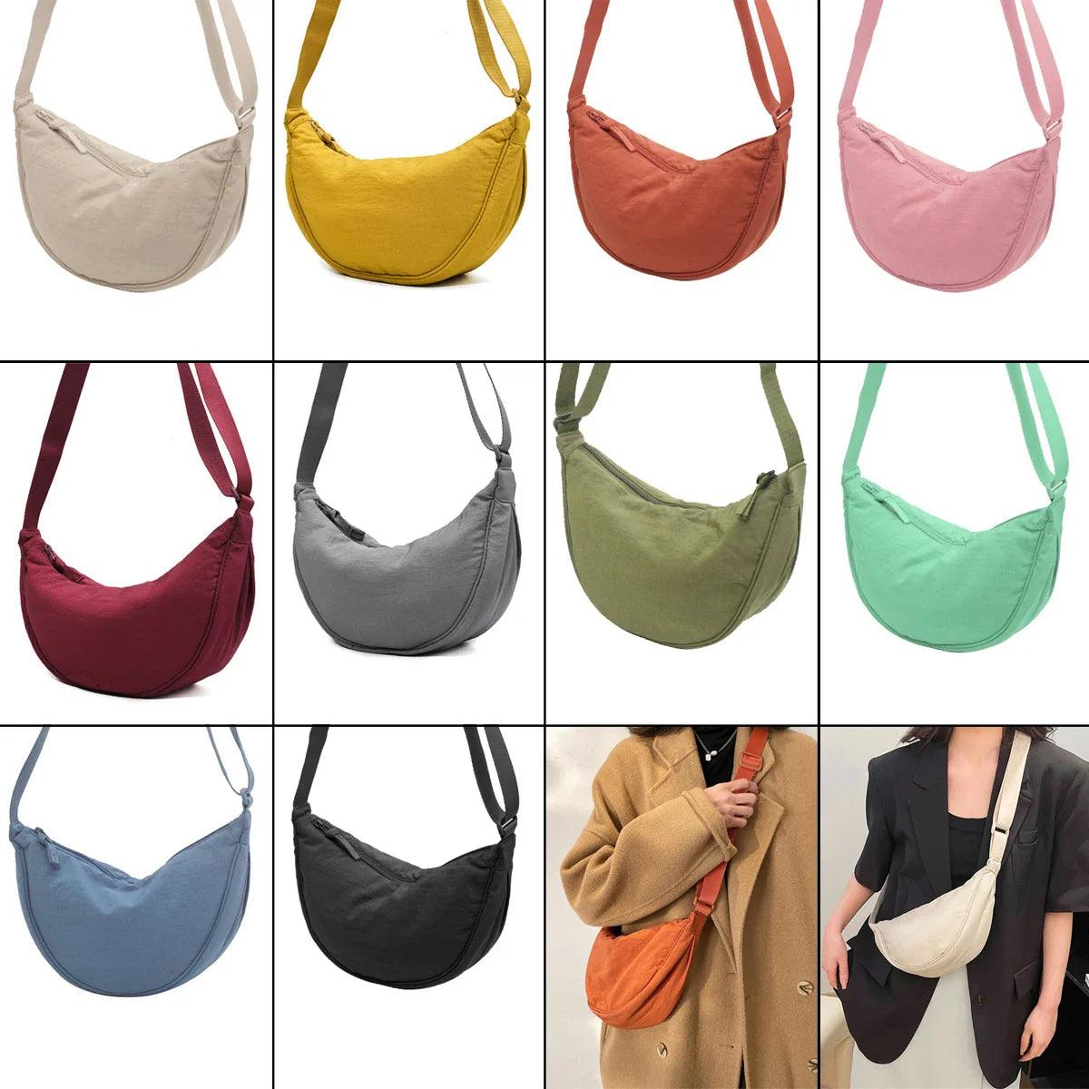 Nylon Hobos Shoulder Bag: Stylish Lightweight Travel Companion  ourlum.com   