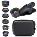 3in1 Fisheye Wide Angle Micro Camera Lens for IPhone Xiaomi Redmi 3IN1 Zoom Fish Eye Len on Smartphone Lenses with Phone Clip