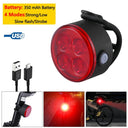 Waterproof Portable Mini Bike Lamp White Front Light Red Taillight