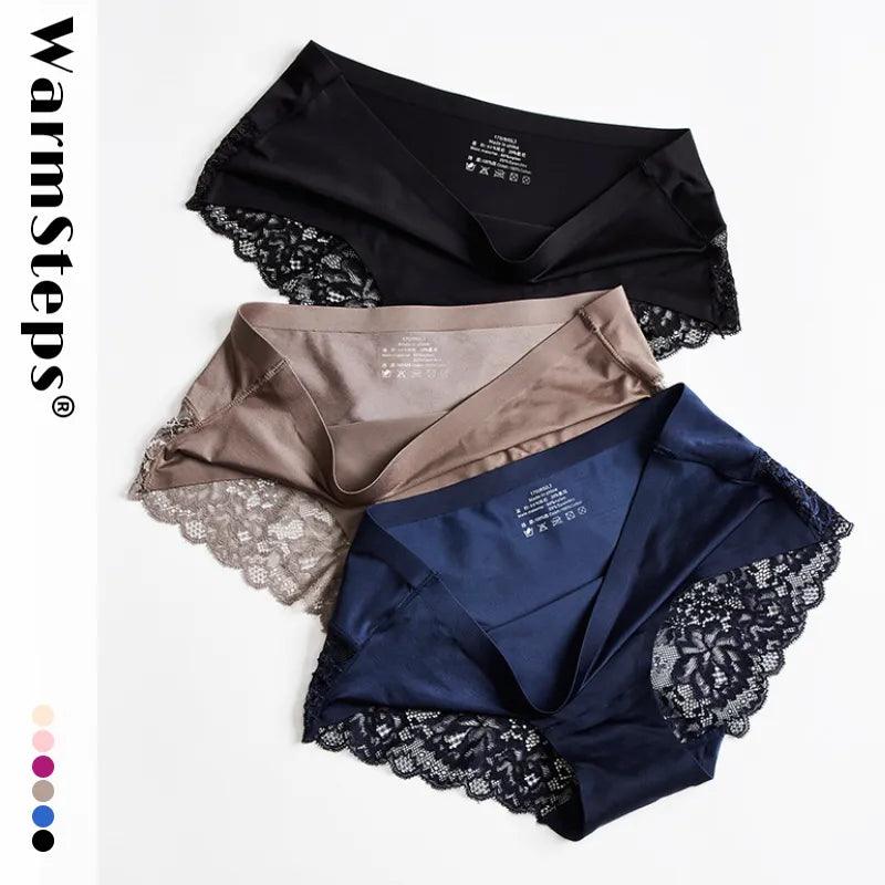 Luxurious Silk Lace Panties - Seamless XXXL Plus Size Intimate Lingerie  Our Lum   