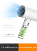 Wireless Hair Dryer Travel Portable Fast Dry Lithium Battery