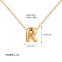 3D Bubble Initial A-Z Alphabet Mini Necklace for Women Girls Dainty Gold Plated Tiny Letter Stainless Steel Jewelry Bijoux Gift