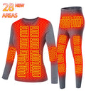 Ski Thermal Heated Underwear Winter Warm Underwear Men Women