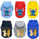 Lion King Anime Print Pet Hoodie: Disney Brand Dog Clothes for Cats and Dogs  ourlum.com   