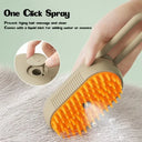 Steamy Dog Brush Electric Spray Cat Hair Brush 3 in1 Grooming Tool