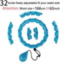 Adjustable Sport Hoops for Waist Exercise & Weight Loss  ourlum.com 32 sections blue  