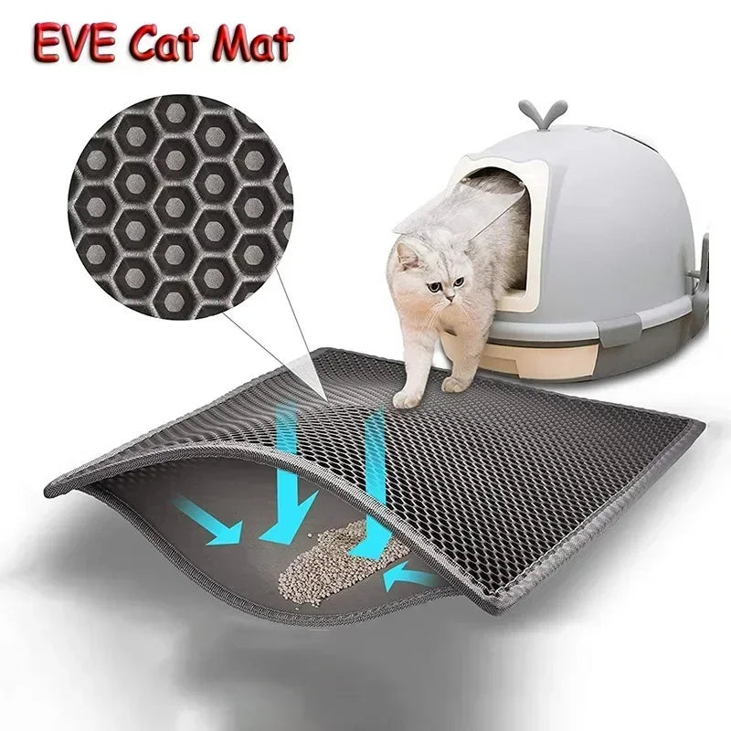 Waterproof Cat Litter Mat - Comfortable EVA Material - Washable & Easy to Clean  ourlum.com   